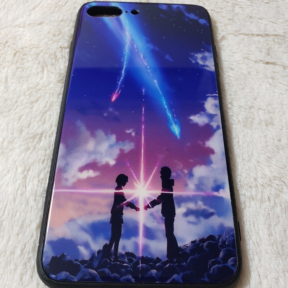 Your Name iPhone 7 8 Plus tempered glass Case